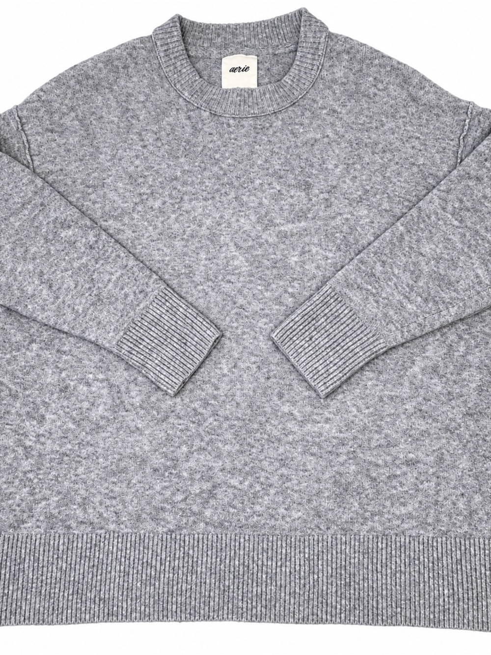 aerie Women's Grey Crewneck Sweater